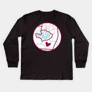 Southern Illinois University Campus Map Kids Long Sleeve T-Shirt